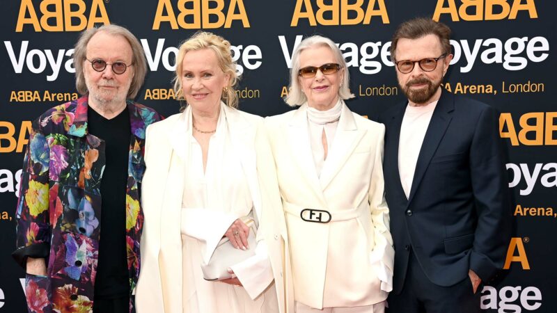 ABBA seen together in public for first time in 14 years in rare appearance on red carpet