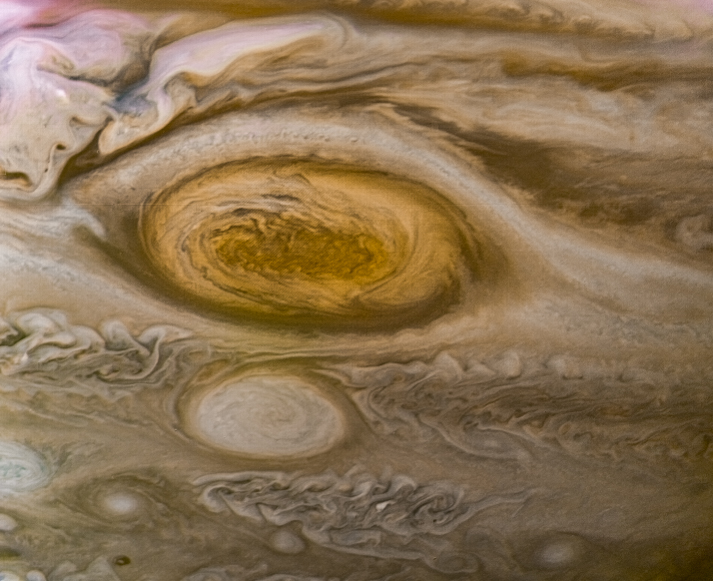 Jupiter’s Great Red Spot (GRS) is enormous