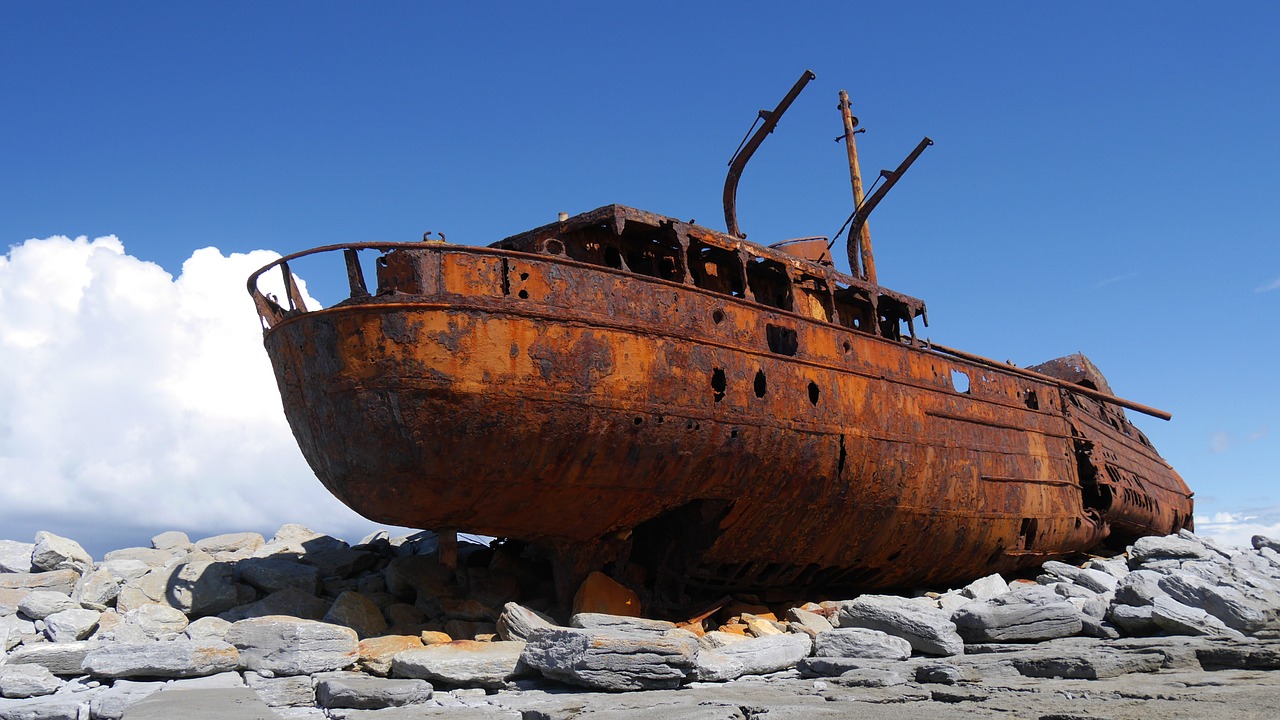 MV Plassey, wrecked on Inisheer, Aran Islands, Ireland